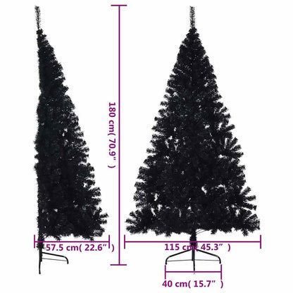 vidaXL Christmas Tree | Black | PVC | Large | Christmas Tree | Crescent