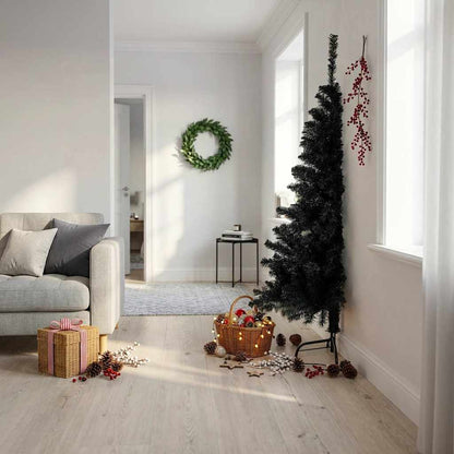 vidaXL Christmas Tree | Black | PVC | Large | Christmas Tree | Crescent