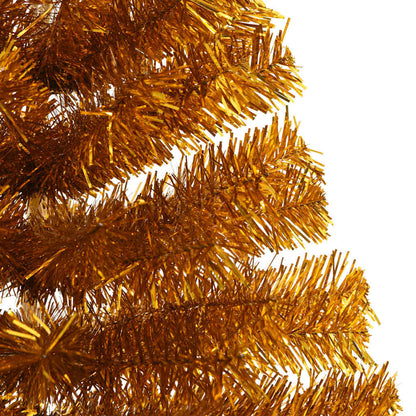 vidaXL Artificial Half Christmas Tree with Stand Gold 180 cm PET