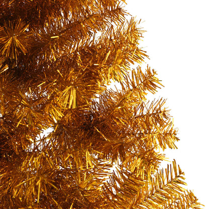 vidaXL Artificial Half Christmas Tree with Stand Gold 210 cm PET
