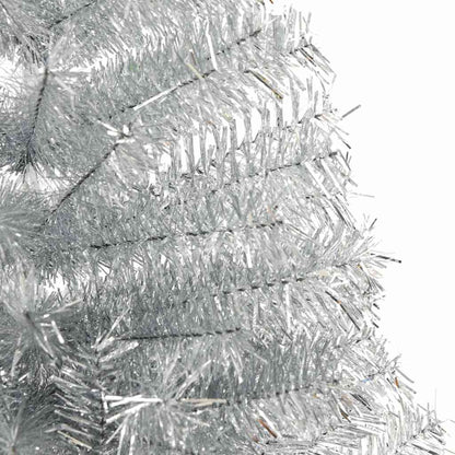 vidaXL Christmas Tree | Silver | PET, steel | 240 cm tall | Decorative Inlays