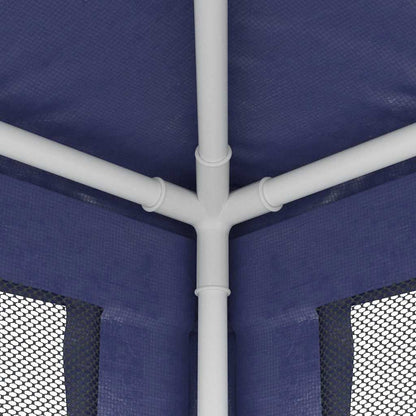 vidaXL Party Tent with 4 Mesh Sidewalls Blue 2.5x2.5 m HDPE