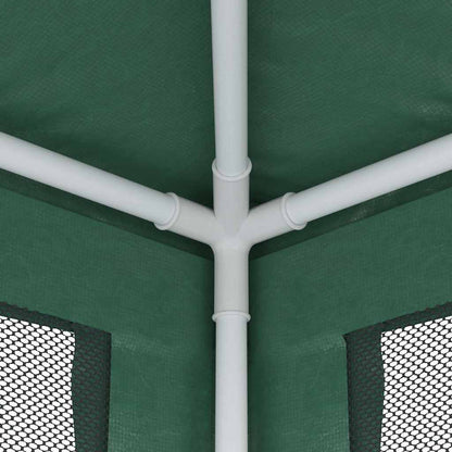 vidaXL Party Tent with 4 Mesh Sidewalls Green 2,5x2,5 m HDPE