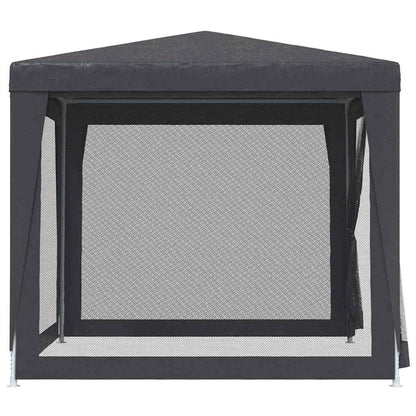 vidaXL Party Tent with 4 Mesh Sidewalls Anthracite 2,5x2,5 m HDPE
