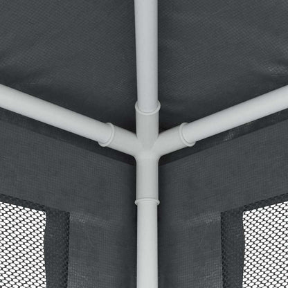 vidaXL Party Tent with 4 Mesh Sidewalls Anthracite 2,5x2,5 m HDPE