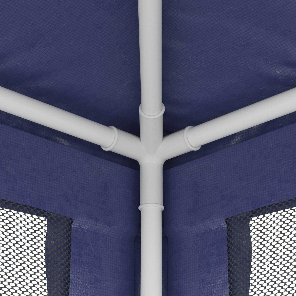 vidaXL Party Tent with 4 Mesh Sidewalls Blue 3x3 m HDPE