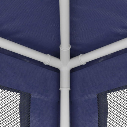 vidaXL Party Tent with 4 Mesh Sidewalls Blue 3x4 m HDPE