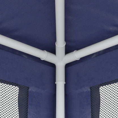 vidaXL Party Tent with 4 Mesh Sidewalls Blue 3x4 m HDPE