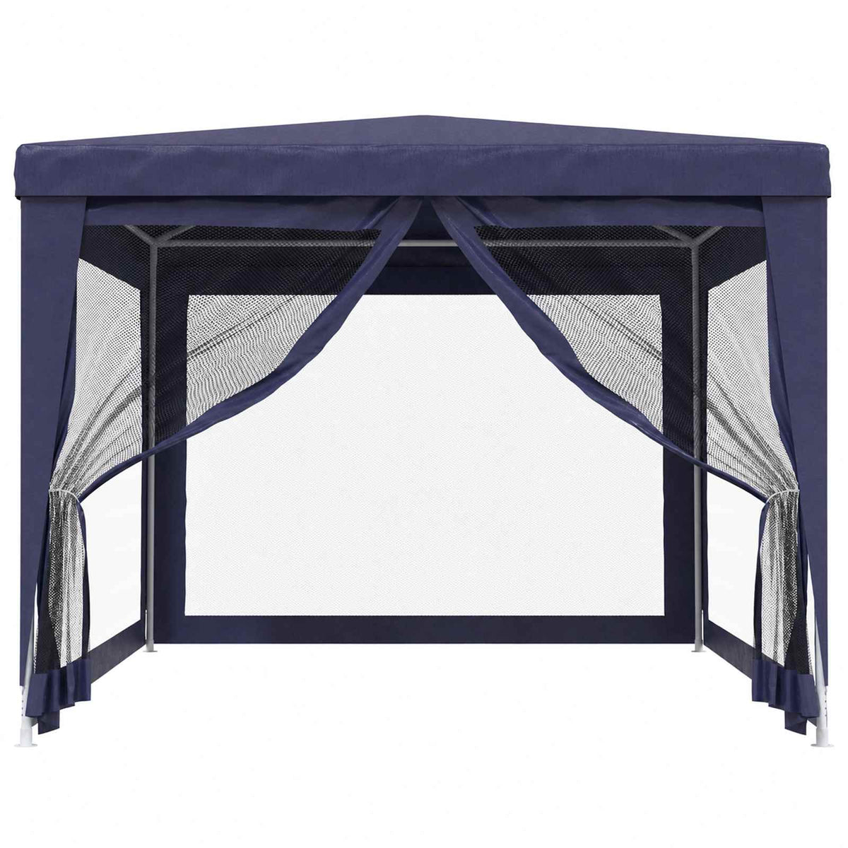 vidaXL Party Tent with 4 Mesh Sidewalls Blue 3x4 m HDPE