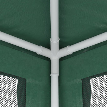 vidaXL Party Tent with 4 Mesh Sidewalls Green 3x4 m HDPE