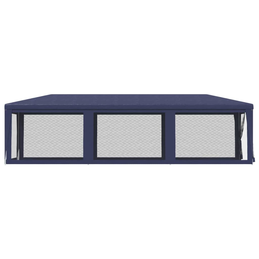 vidaXL Party Tent with 8 Mesh Sidewalls Blue 3x9 m HDPE