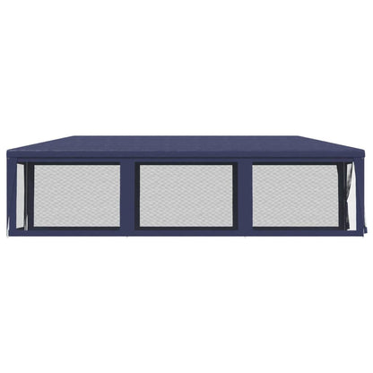 vidaXL Party Tent with 8 Mesh Sidewalls Blue 3x9 m HDPE