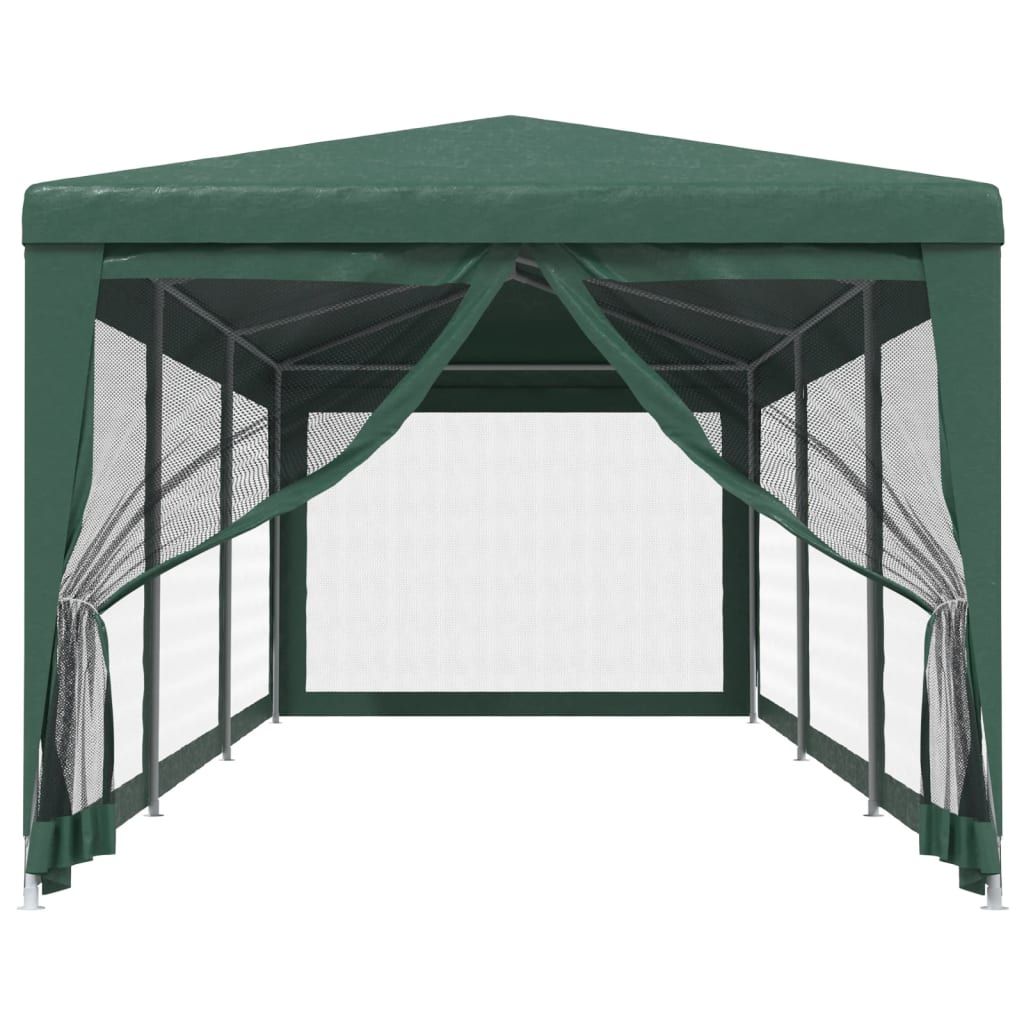 vidaXL Party Tent | Green | High-density polyethylene (HDPE) | 3x9 m