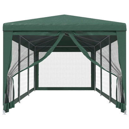 vidaXL Party Tent | Green | High-density polyethylene (HDPE) | 3x9 m