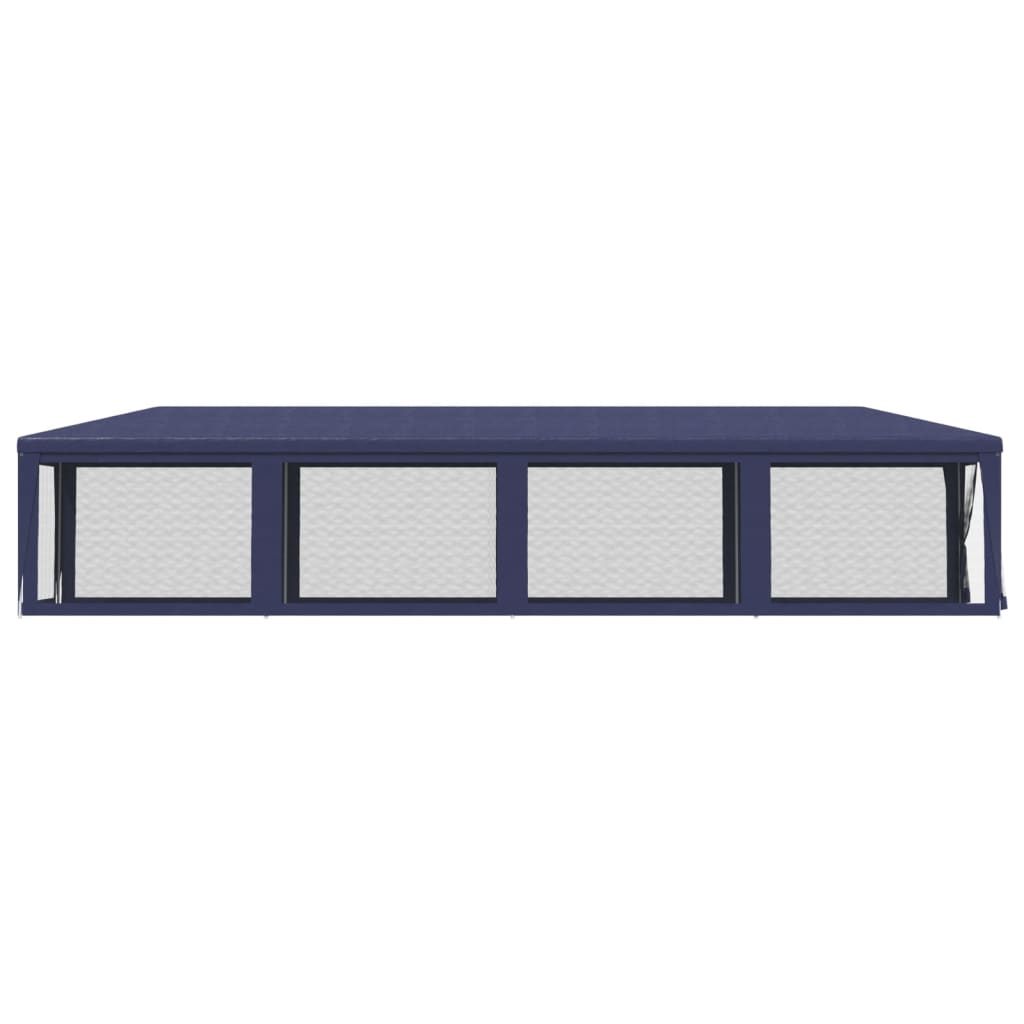 vidaXL Party Tent with 10 Mesh Sidewalls Blue 3x12 m HDPE