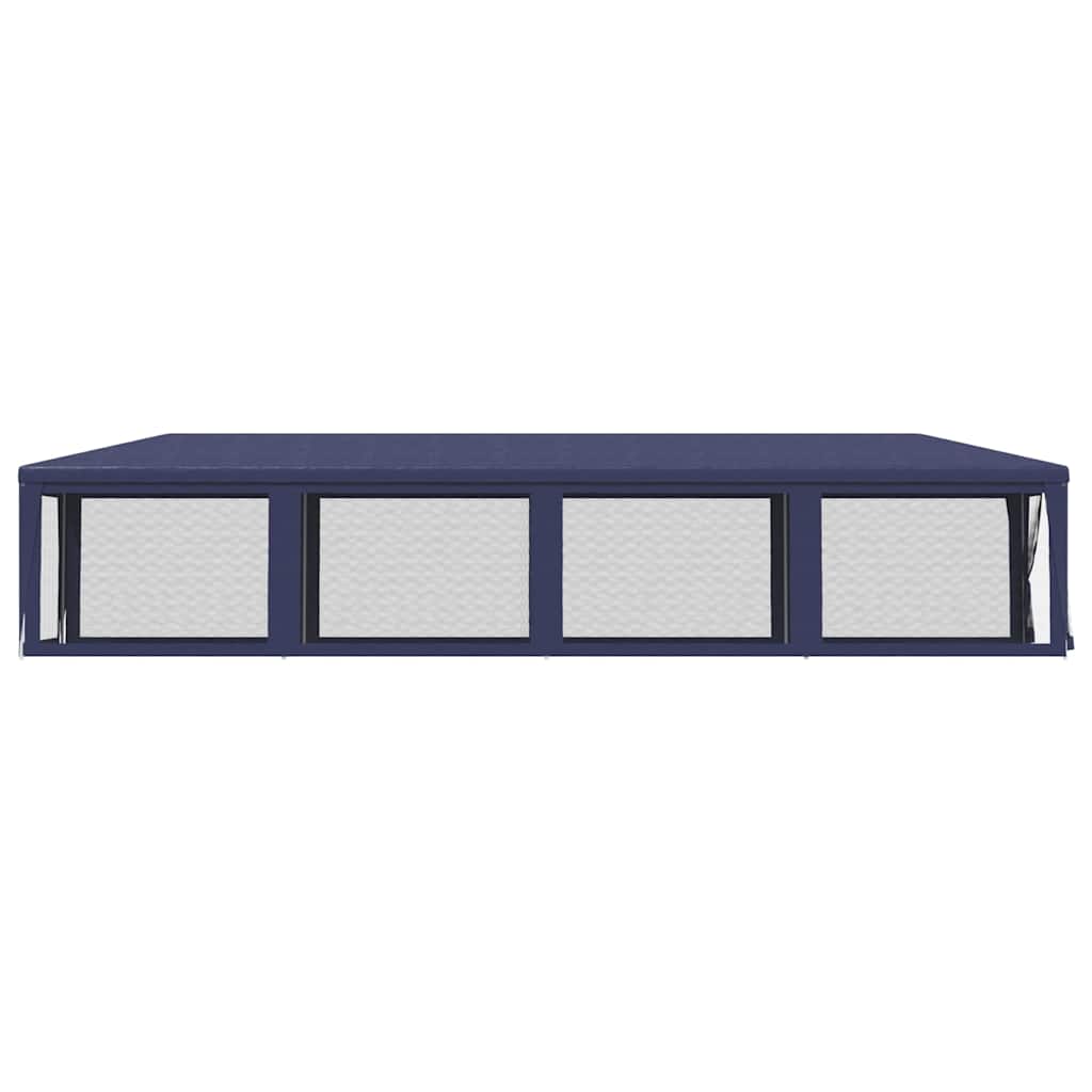 vidaXL Party Tent with 10 Mesh Sidewalls Blue 3x12 m HDPE