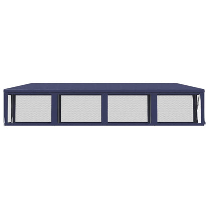 vidaXL Party Tent with 10 Mesh Sidewalls Blue 3x12 m HDPE
