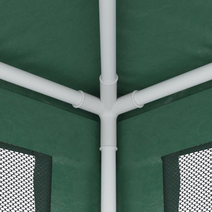 vidaXL Party Tent with 10 Mesh Sidewalls Green 3x12 m HDPE