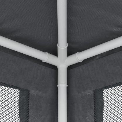 vidaXL Party Tent with 10 Mesh Sidewalls Anthracite 3x12 m HDPE
