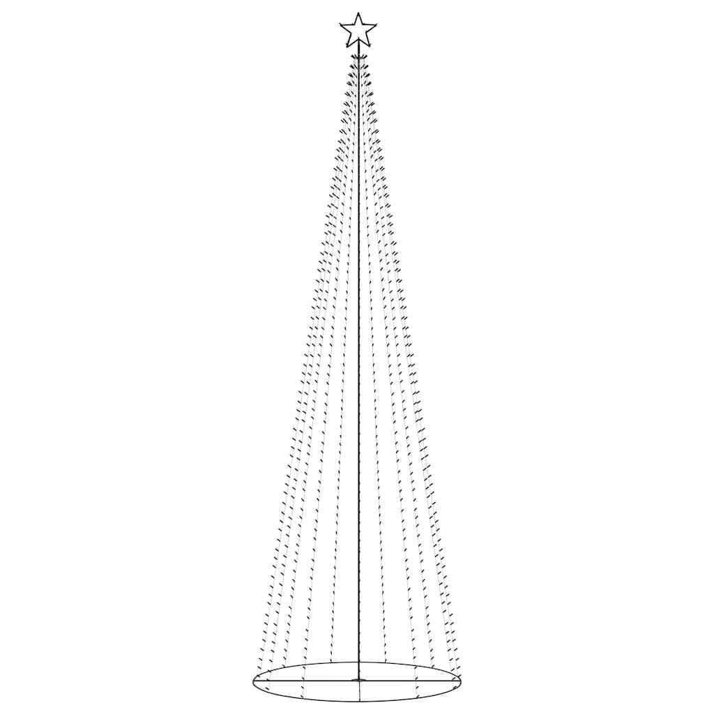 vidaXL Christmas Cone Tree Warm White 732 LEDs 160x500 cm