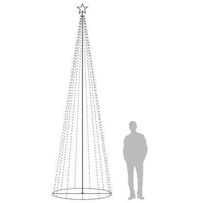 vidaXL Christmas Cone Tree Warm White 732 LEDs 160x500 cm