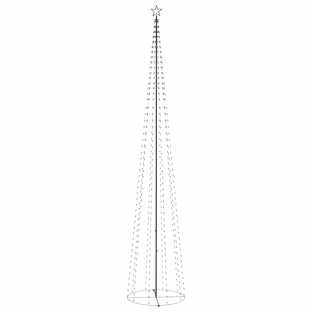 vidaXL Christmas Cone Tree Cold White 732 LEDs 160x500 cm