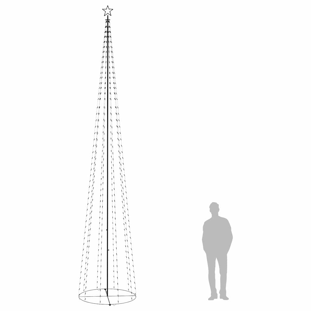 vidaXL Christmas Cone Tree Cold White 732 LEDs 160x500 cm