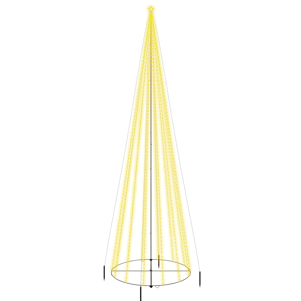 vidaXL Christmas Cone Tree Warm White 1134 LEDs 230x800 cm
