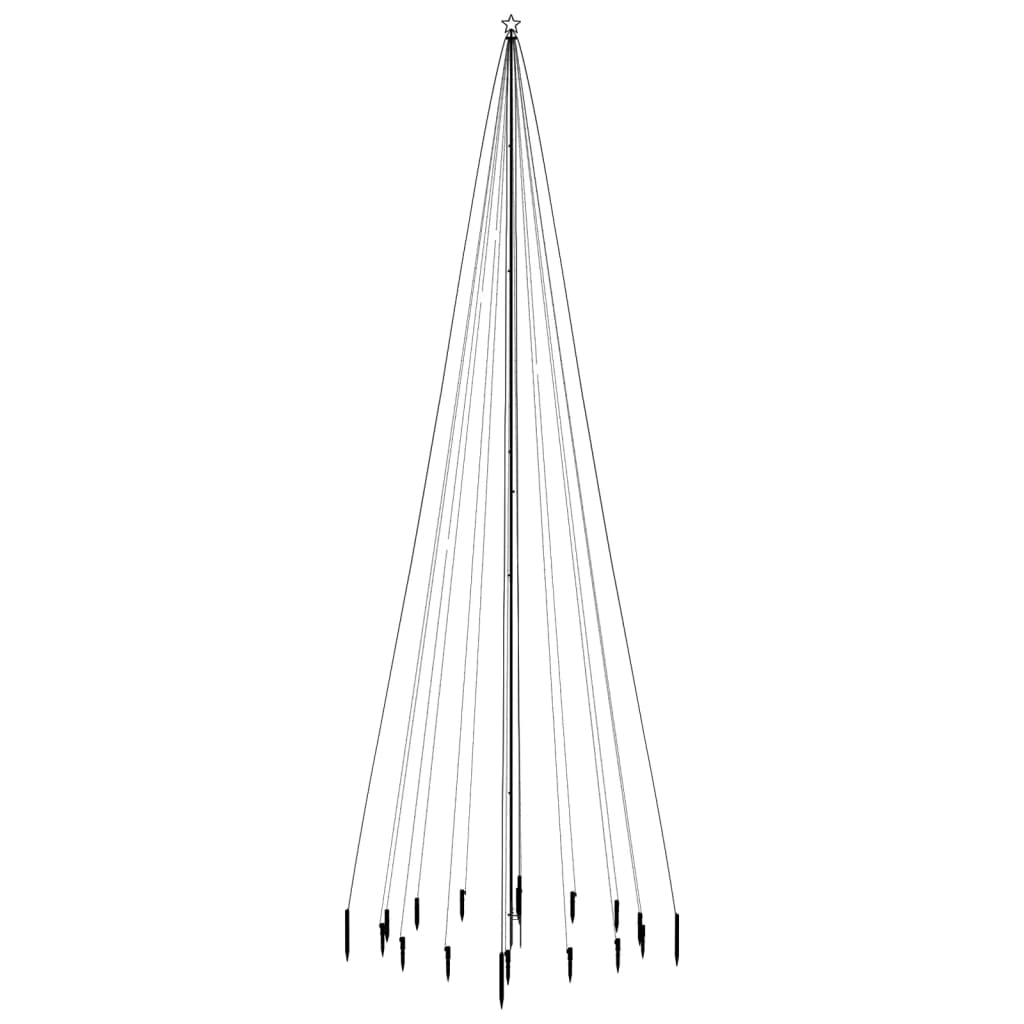 vidaXL Christmas Tree with Spike Blue 1134 LEDs 800 cm