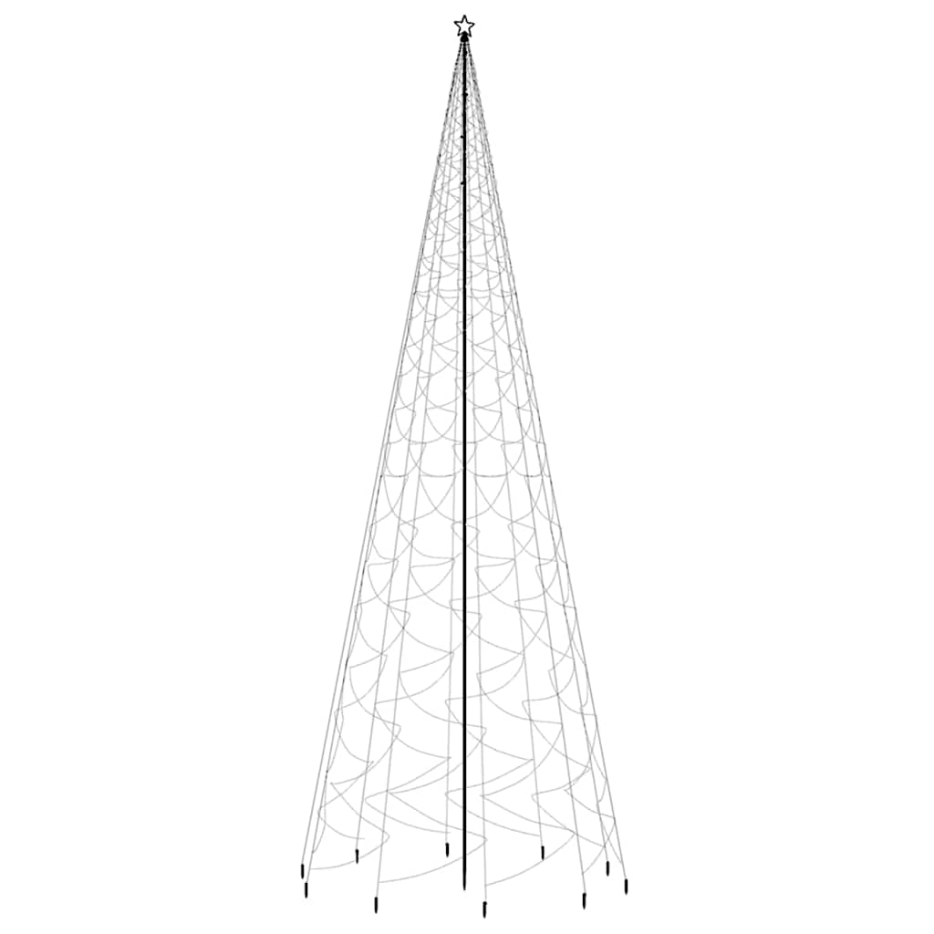 vidaXL Christmas Tree with Spike Blue 3000 LEDs 800 cm