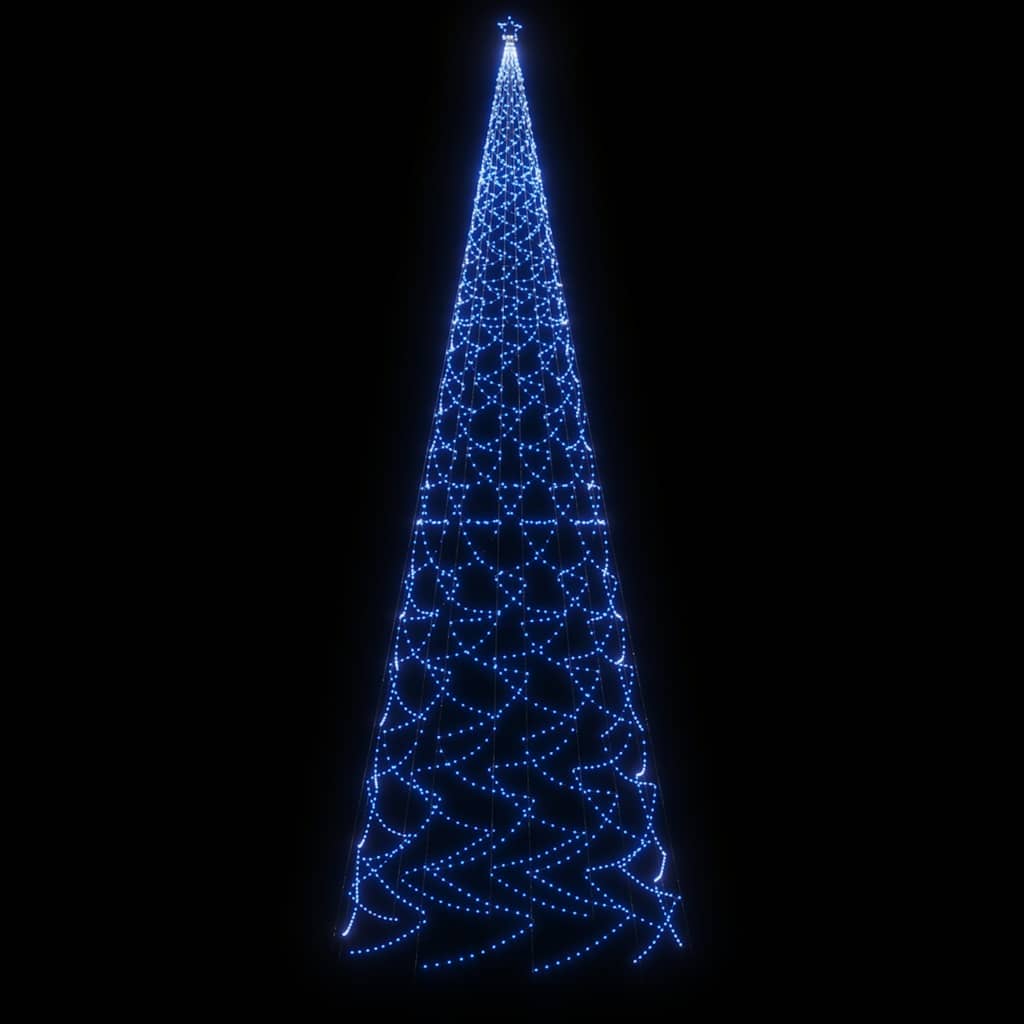 vidaXL Christmas Tree with Spike Blue 3000 LEDs 800 cm