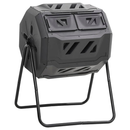 vidaXL Garden Compost Bin Black 73x64x95 cm 160 L