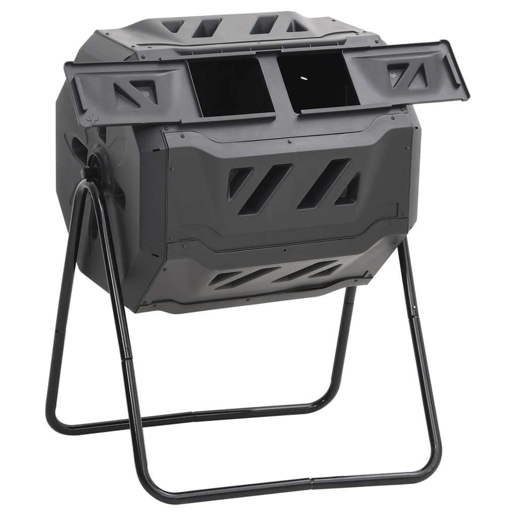 vidaXL Garden Compost Bin Black 73x64x95 cm 160 L