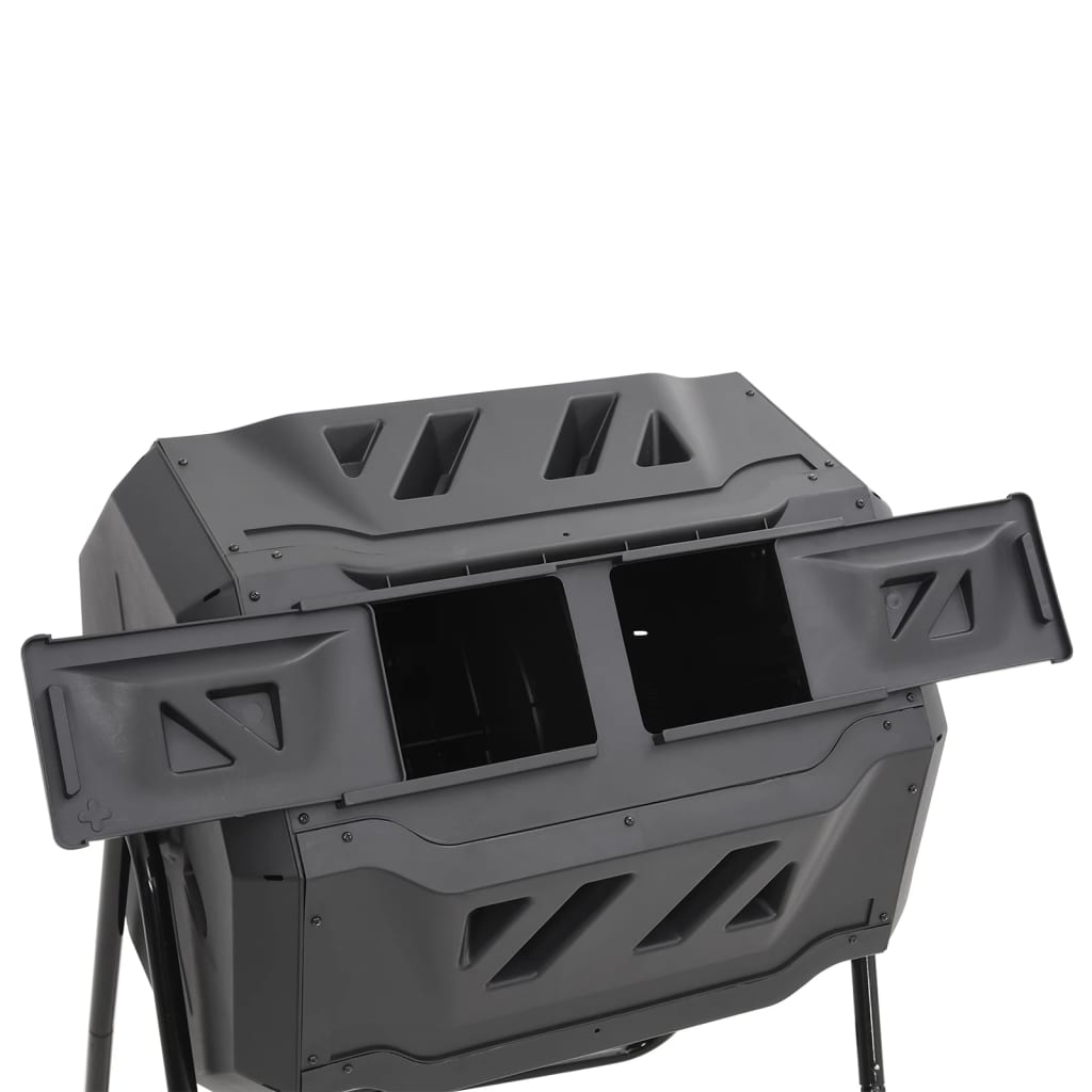 vidaXL Garden Compost Bin Black 73x64x95 cm 160 L