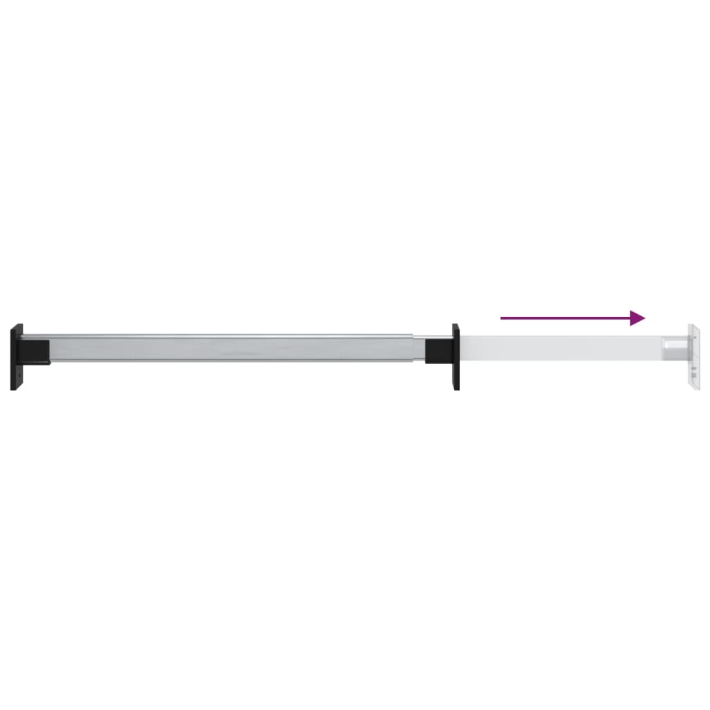 vidaXL Telescopic Wardrobe Rails 4 pcs Silver 58-100 cm