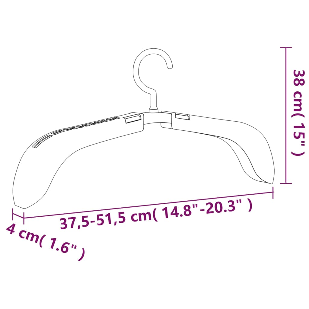 vidaXL Clothes Hanger | Grey | PP (Polypropylene), PE (polyethylene)