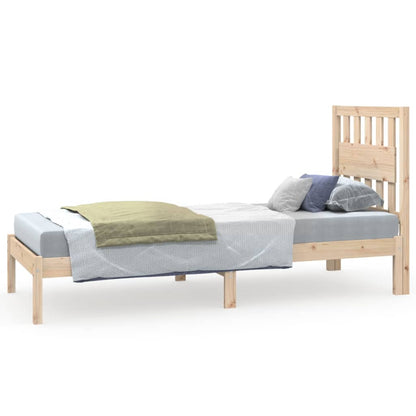 vidaXL Bed Frame without Mattress Solid Wood Small Single
