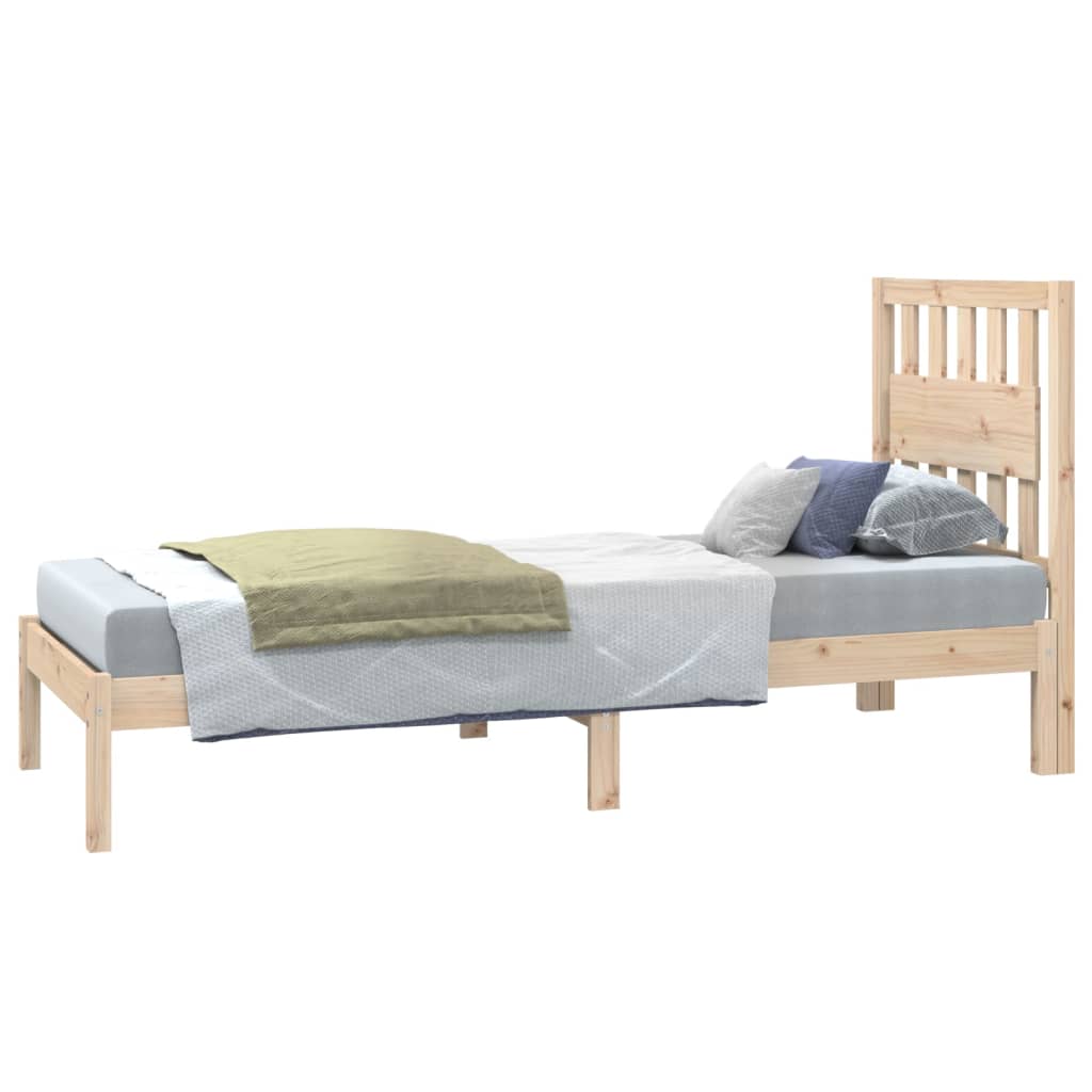 vidaXL Bed Frame without Mattress Solid Wood Small Single