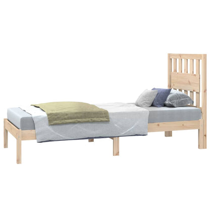 vidaXL Bed Frame without Mattress Solid Wood Small Single