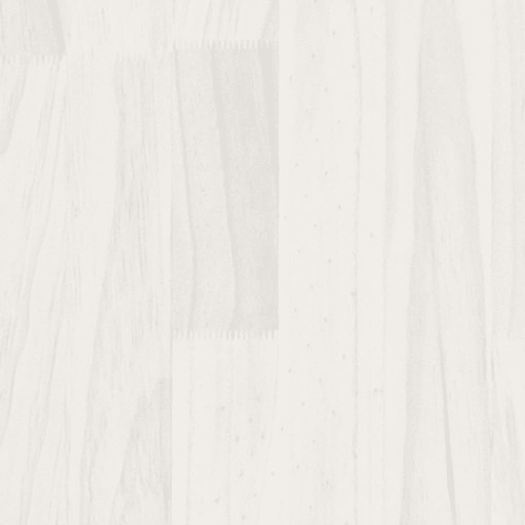 vidaXL Bed Frame without Mattress White Solid Wood Single