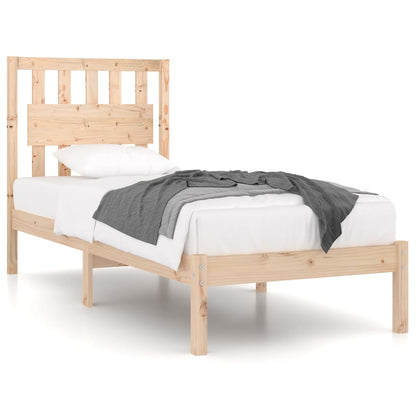 vidaXL Bed Frame | Pine | Solid pinewood | Single | Stylish Features | Bed Frame