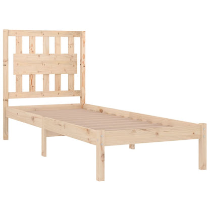 vidaXL Bed Frame | Pine | Solid pinewood | Single | Stylish Features | Bed Frame