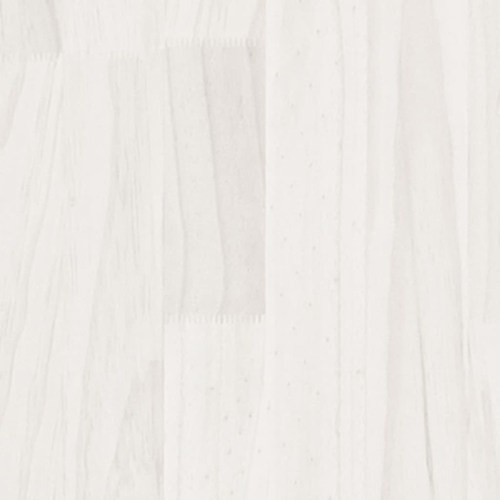 vidaXL Bed Frame without Mattress White Solid Wood Super King