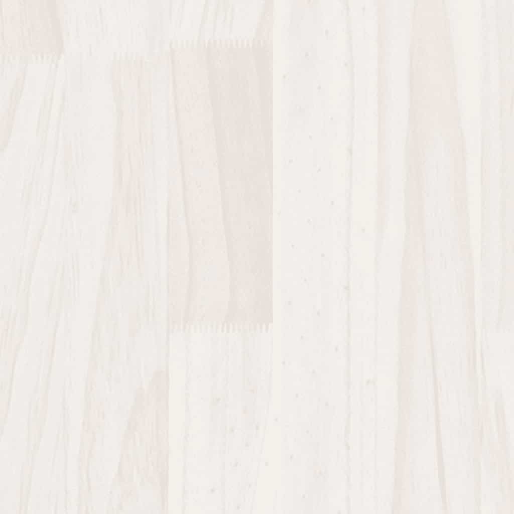 3103954 vidaXL Bed Frame without Mattress White Solid Wood 200x200 cm (810038+818591)