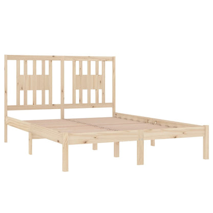 vidaXL Bed Frame without Mattress Solid Wood Double