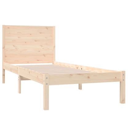 vidaXL Bed Frame | Natural Wood | Solid pine wood | Small Single | Durable