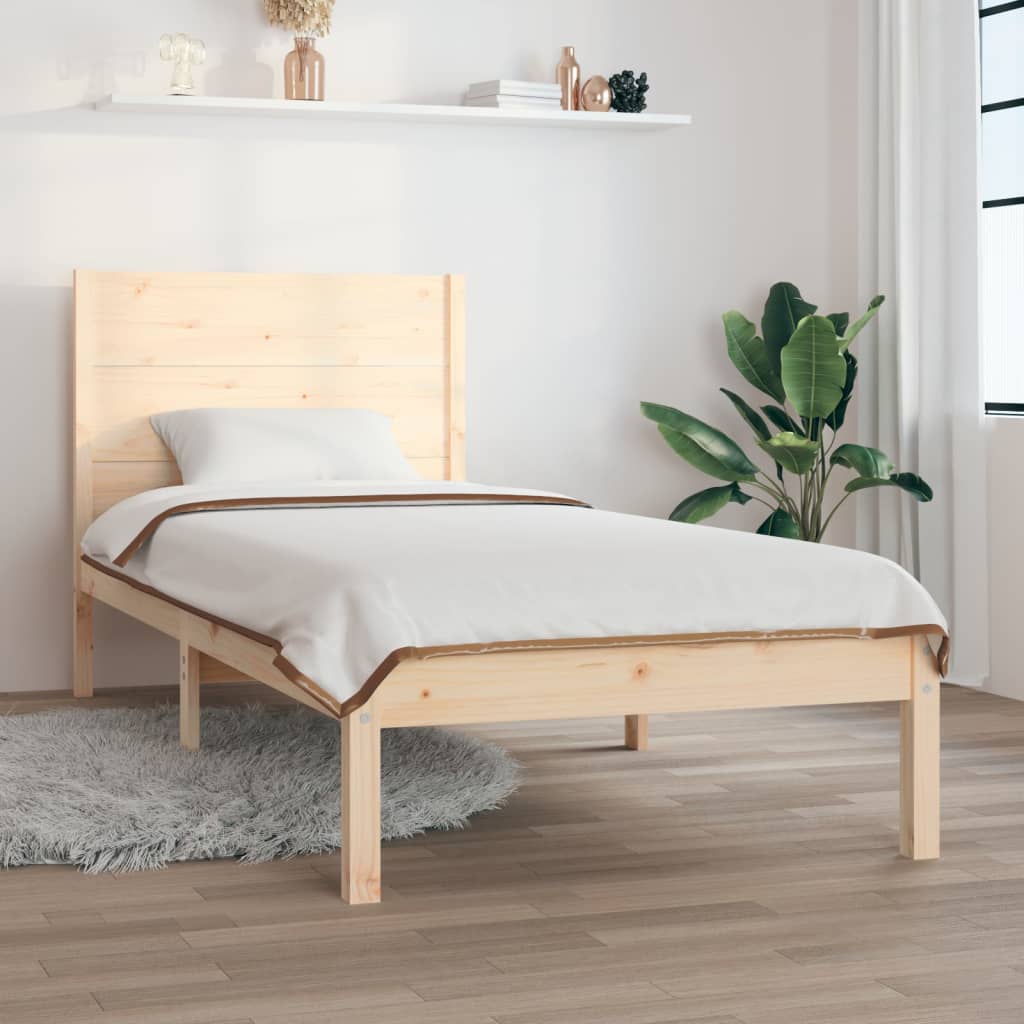 vidaXL Bed Frame without Mattress 90x190 cm Single Solid Wood