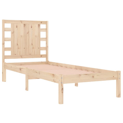 vidaXL Bed Frame | Natural wood colour | Solid Pine Wood | 90x200 cm | Durable