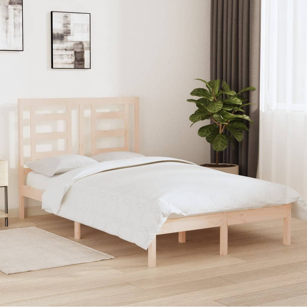vidaXL Bed Frame without Mattress 120x190 cm Small Double Solid Wood