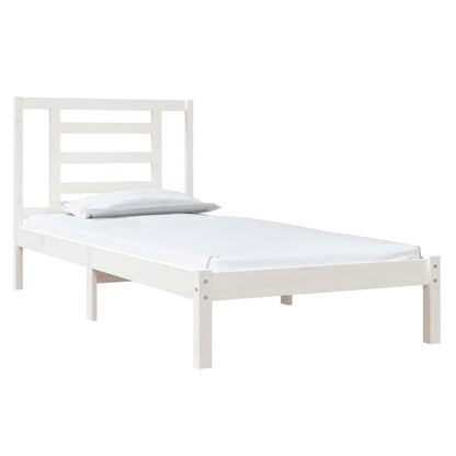 vidaXL Bed Frame without Mattress White 90x200 cm Solid Wood Pine